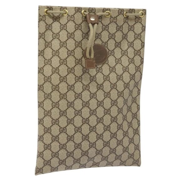 GUCCI GG Supreme Pouch PVC Leather Beige 97 19 303 Auth ep7389 - Picture 1 of 16